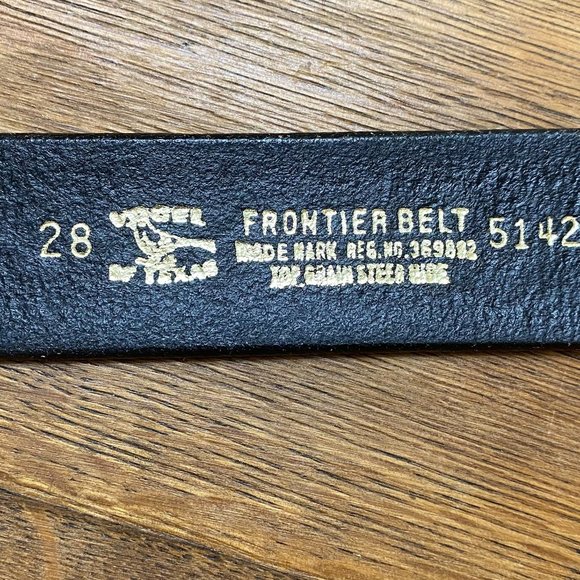 Tooled Leather Western Frontier Belt - Picture 7 of 10